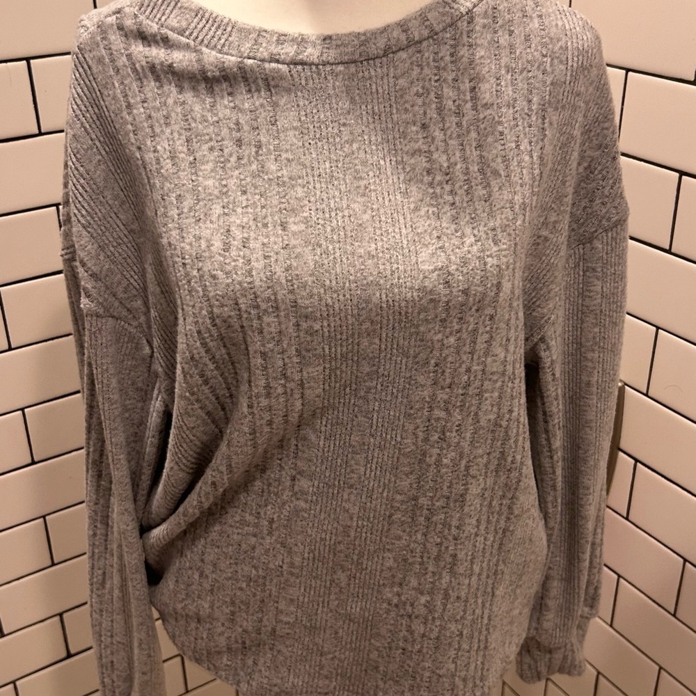 SHEIN Ribbed Gray Women's Sweater